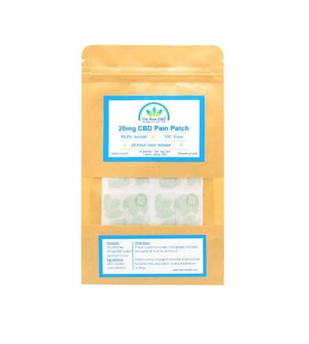 Pochette de patchs anti-douleur à 20 mg de CBD - The Real CBD Brand