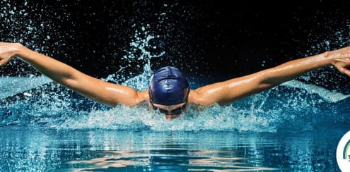 Swimmer in pool