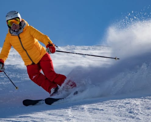 Man skiing in the mountains